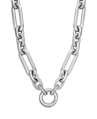 Lexington Chain Necklace with Diamonds, 18"