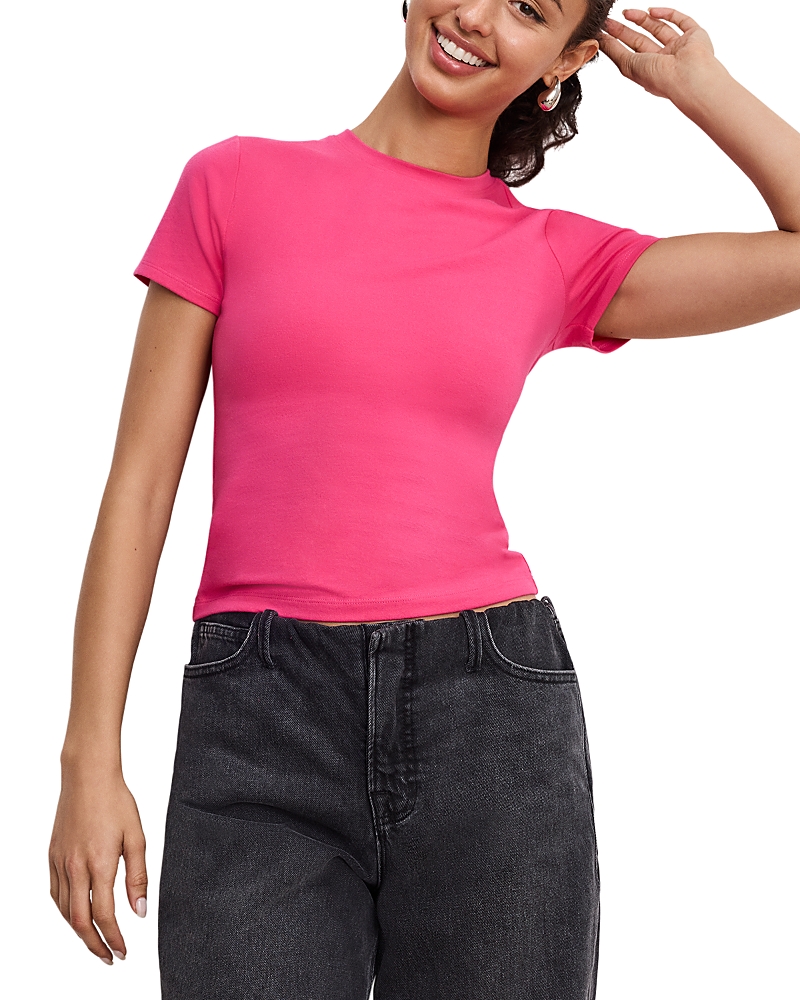 GOOD AMERICAN CROPPED BABY TEE