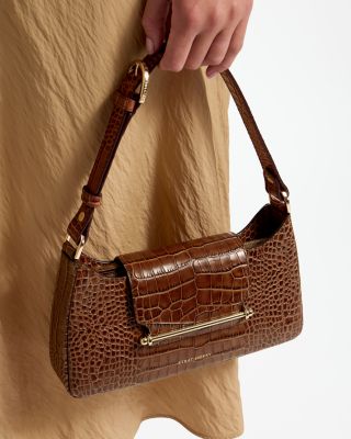 Multrees Omni Zipped Soft Embossed Croc Shoulder Bag