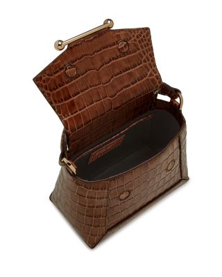 Mosaic Nano Soft Embossed Croc Top Handle Bag