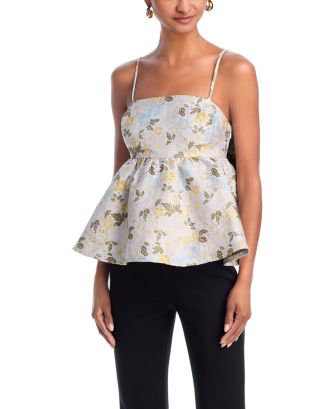 AQUA Jacquard Sleeveless Top - Exclusive | Bloomingdale's