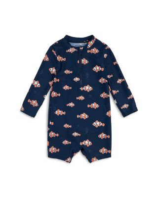 FIRSTS by petit lem - Boys' Clownfish Print Long Sleeved Rashguard Swimsuit - Baby