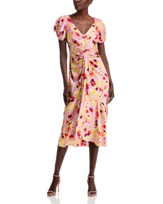 Tossed Floral Walker Dress