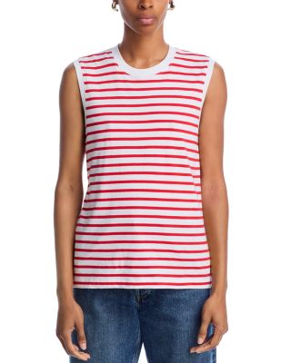 Striped Sleeveless Jersey Top