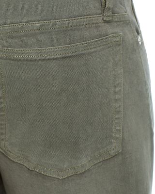 L'Homme Slim Fit Brushed Twill Pants in Dark Sage Green
