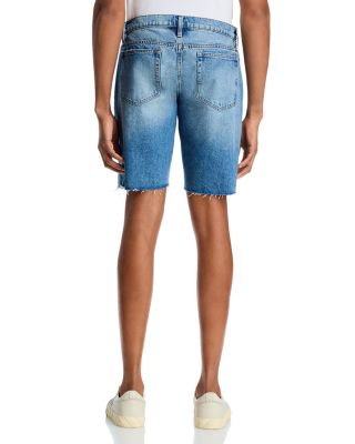 L&#39;Homme Cut Off 9&amp;quot; Jean Shorts in Raywood Clean Blue