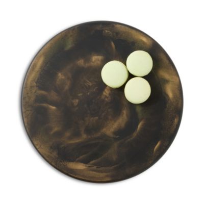 Hugo Black and Gold Swirled Small Cake Stand