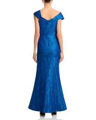 Metallic Jacquard Stretch Gown 