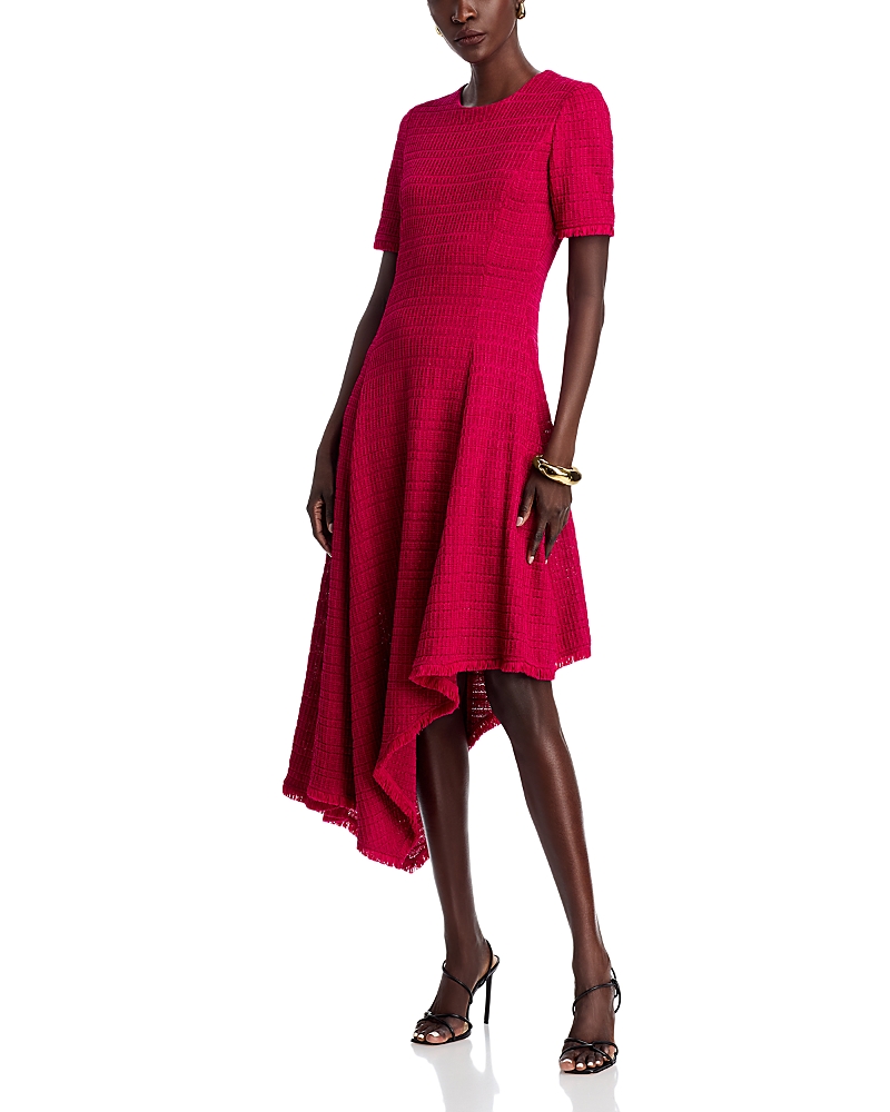 Misook Textured Fit & Flare Midi Dress