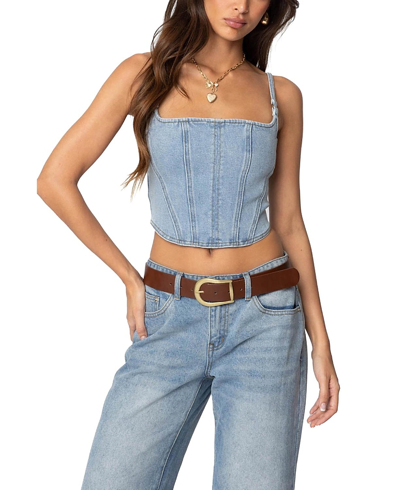 EDIKTED TENNESSEE DENIM CORSET