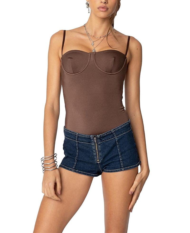 Edikted Laurel Shiny Cupped Bodysuit