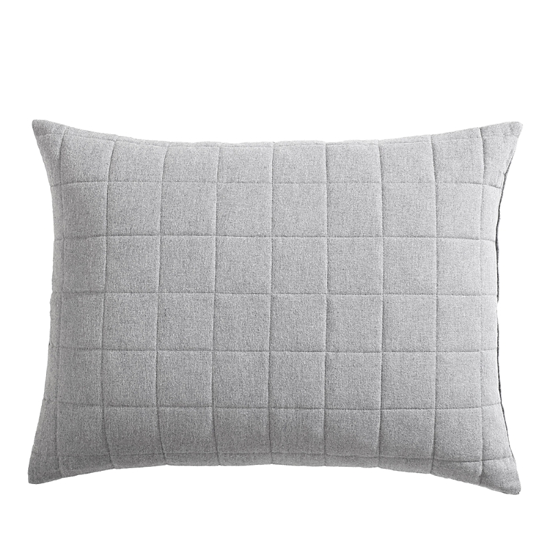 Calvin Klein Melange Flannel Standard Sham, Pair In Silver Grey