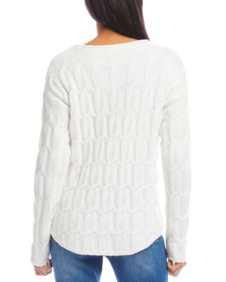 Cable Knit Shirttail Sweater