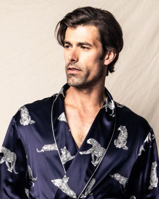 Men's Mulberry Silk Panth&egrave;re de Nuit Robe