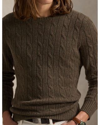 Cashmere Cable Knit Crewneck Sweater