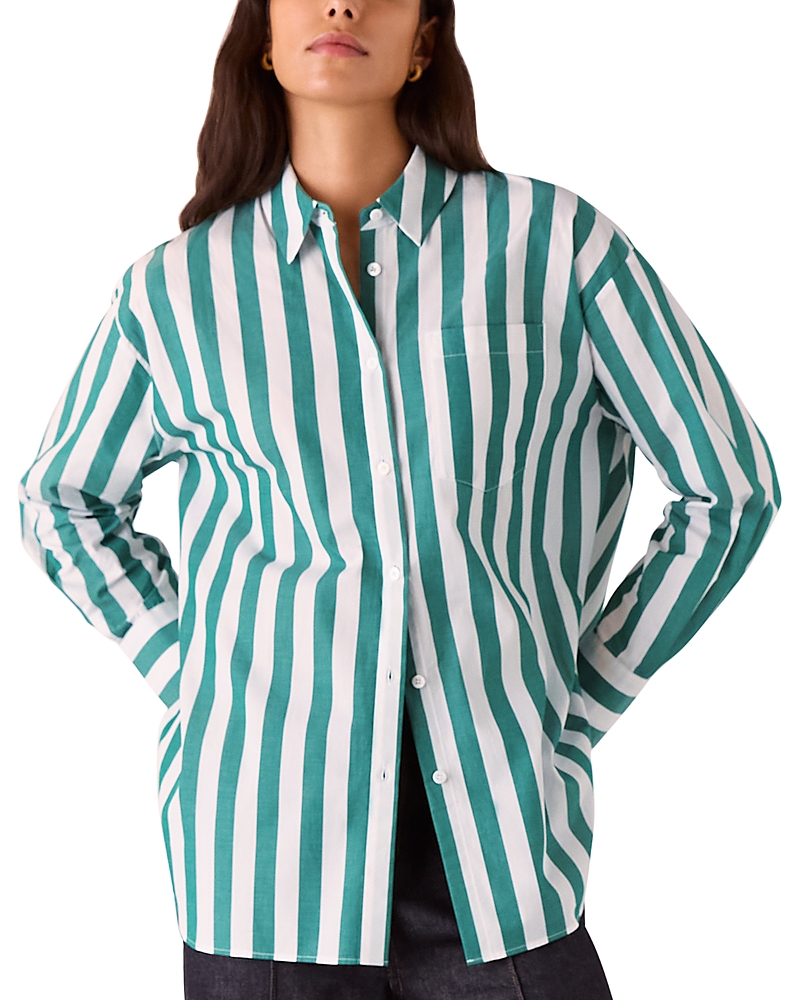 Whistles Oversized Striped Shirt