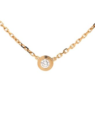Pre-Owned Cartier Xs Cartier D'Amour Pendant Necklace 18K Rose Gold with Diamond