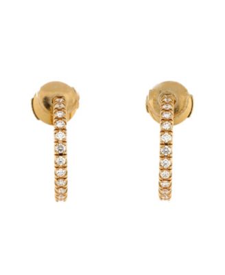 Pre-Owned Cartier - Small Etincelle de Cartier Hoops Earrings 18K Gold and Diamonds