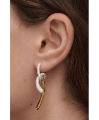 Women&#39;s Pave Twist Hoops