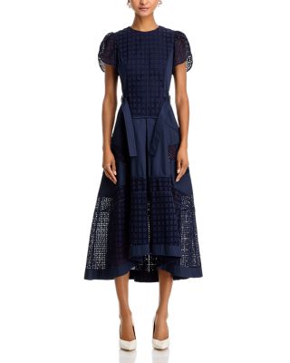 3.1 Phillip Lim Broderie Anglaise Grid Tulip Dress | Bloomingdale's