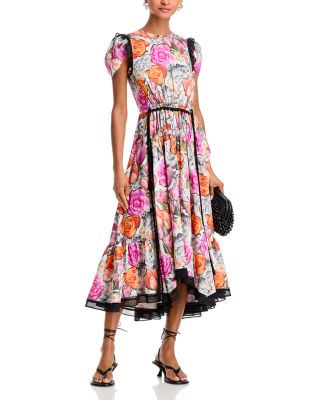 Floral Collage Soft Tulip Dress