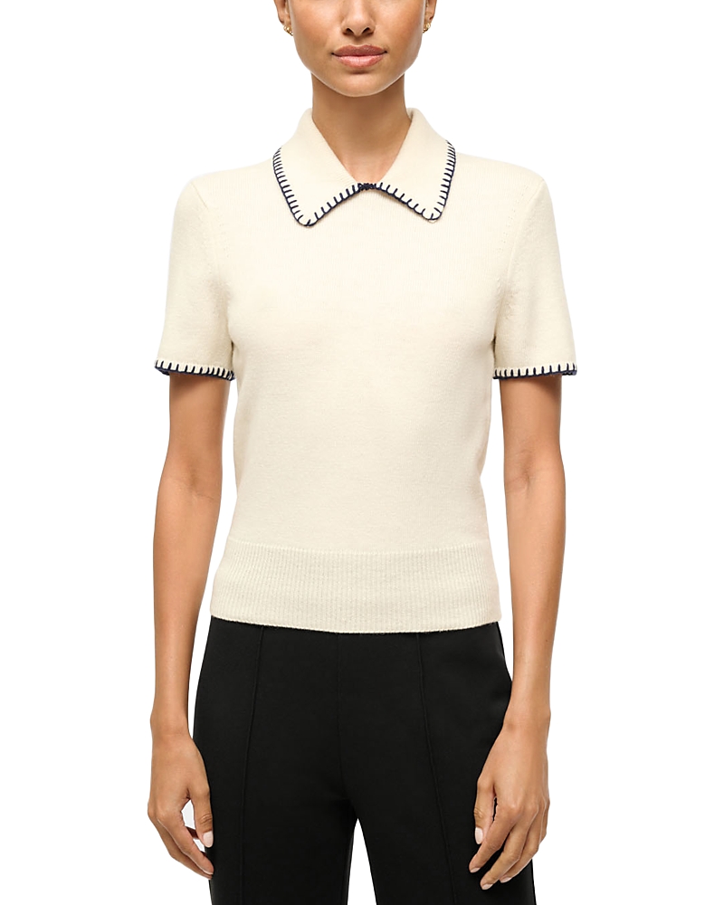 Staud Windsor Whip Stitch Trim Top