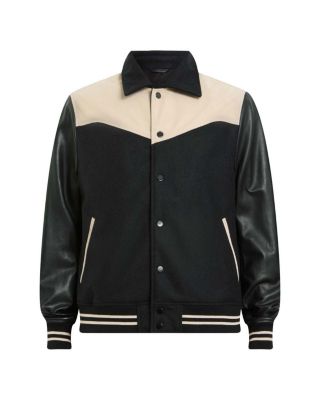 Endleton Mixed Media Western Bomber Jacket