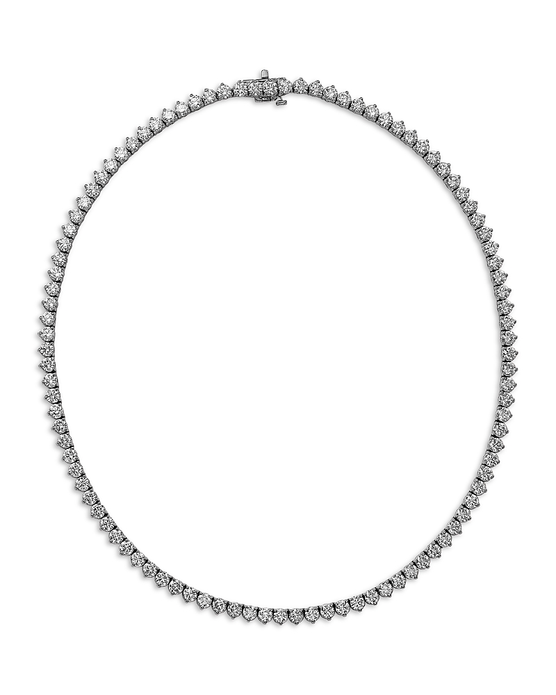 Bloomingdale's Fine Collection Certified Lab Grown Diamond Tennis Necklace In 18k White Gold, 20.0 Ct. T. W. In White Gold