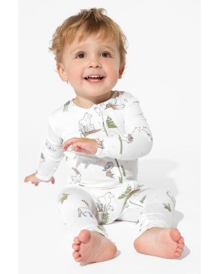 Unisex Winter Forest Animals Convertible Footie - Baby