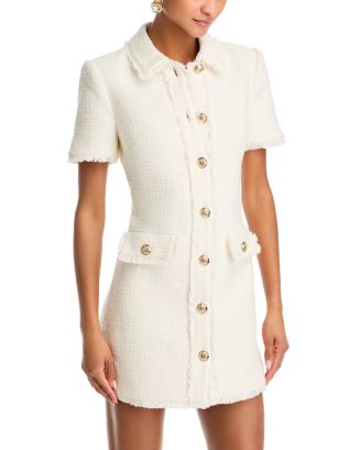 Cinq à Sept Pammy Button Front Tweed Dress | Bloomingdale's