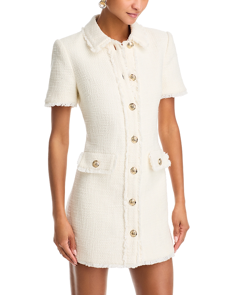 Cinq a Sept Pammy Button Front Tweed Dress