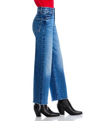 The Maven High Rise Ankle Wide Leg Fray Jeans in Bitchin