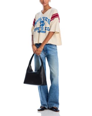 The Dodger High Rise Button Sneak Jeans in Wipeout