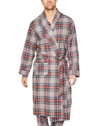 Petite Plume Brushed Cotton Westminster Tartan Robe | Bloomingdale's Men