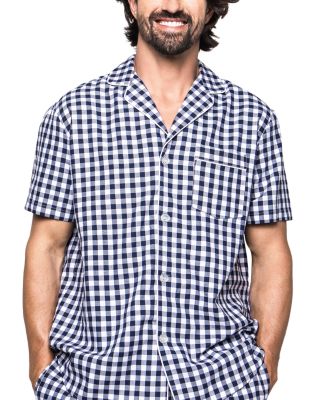 Brushed Cotton Twill Gingham Check Short Pajama Set