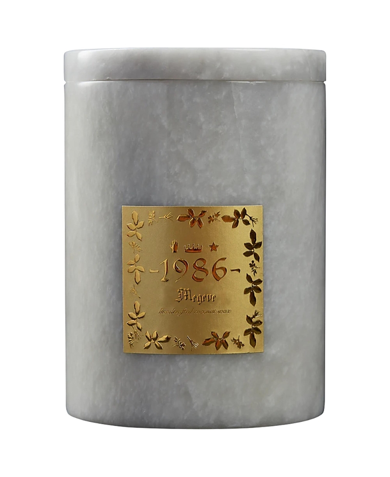 1986 White Marble Megeve Candle, 30 Oz. In White Marble
