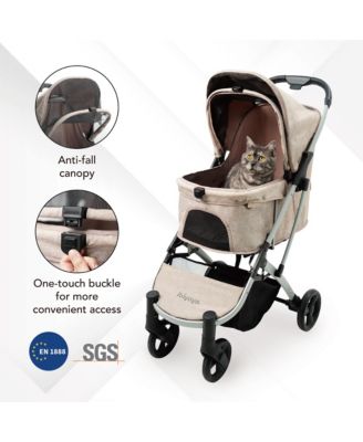 ibiyaya Evolution Speedy Fold Pet Buggy, Best Foldable Dog-Cat Pet Stroller, 4-Wheel Medium Dog Buggy