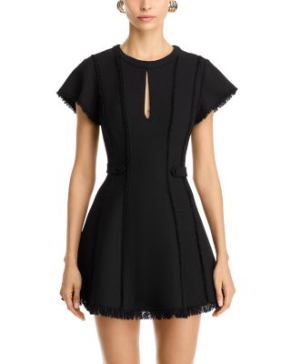 Anielle Frayed Trim Mini Dress