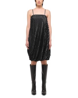 Helmut Lang Hole Punch Bubble Hem Dress