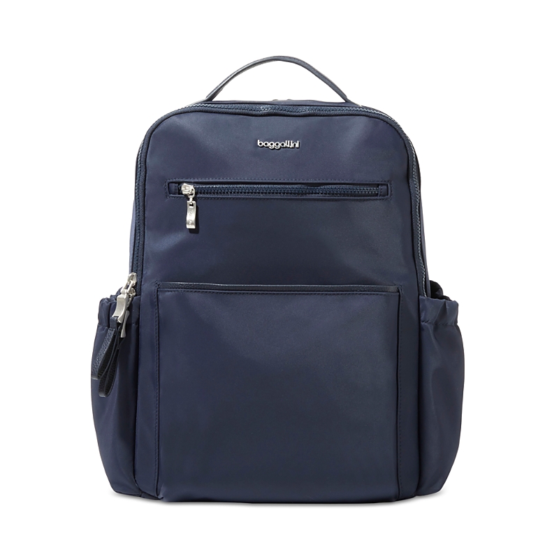 Baggallini Tribeca Expandable Laptop Backpack In French Navy