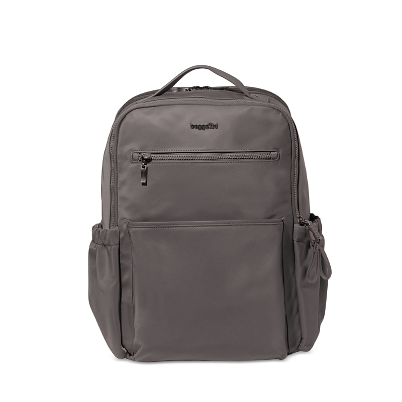 Baggallini Tribeca Expandable Laptop Backpack In Smoke Twill