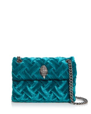KURT GEIGER LONDON - Kensington Mini Quilted Velvet Shoulder Bag