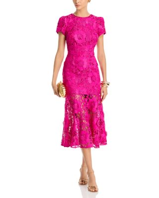 Tahlia Cady Lace Short Sleeve Midi Dress