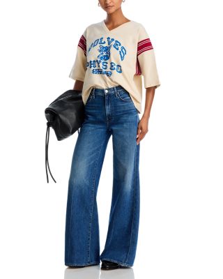 MOTHER The Undercover Sneak High Rise Wide Leg Jeans in Rags