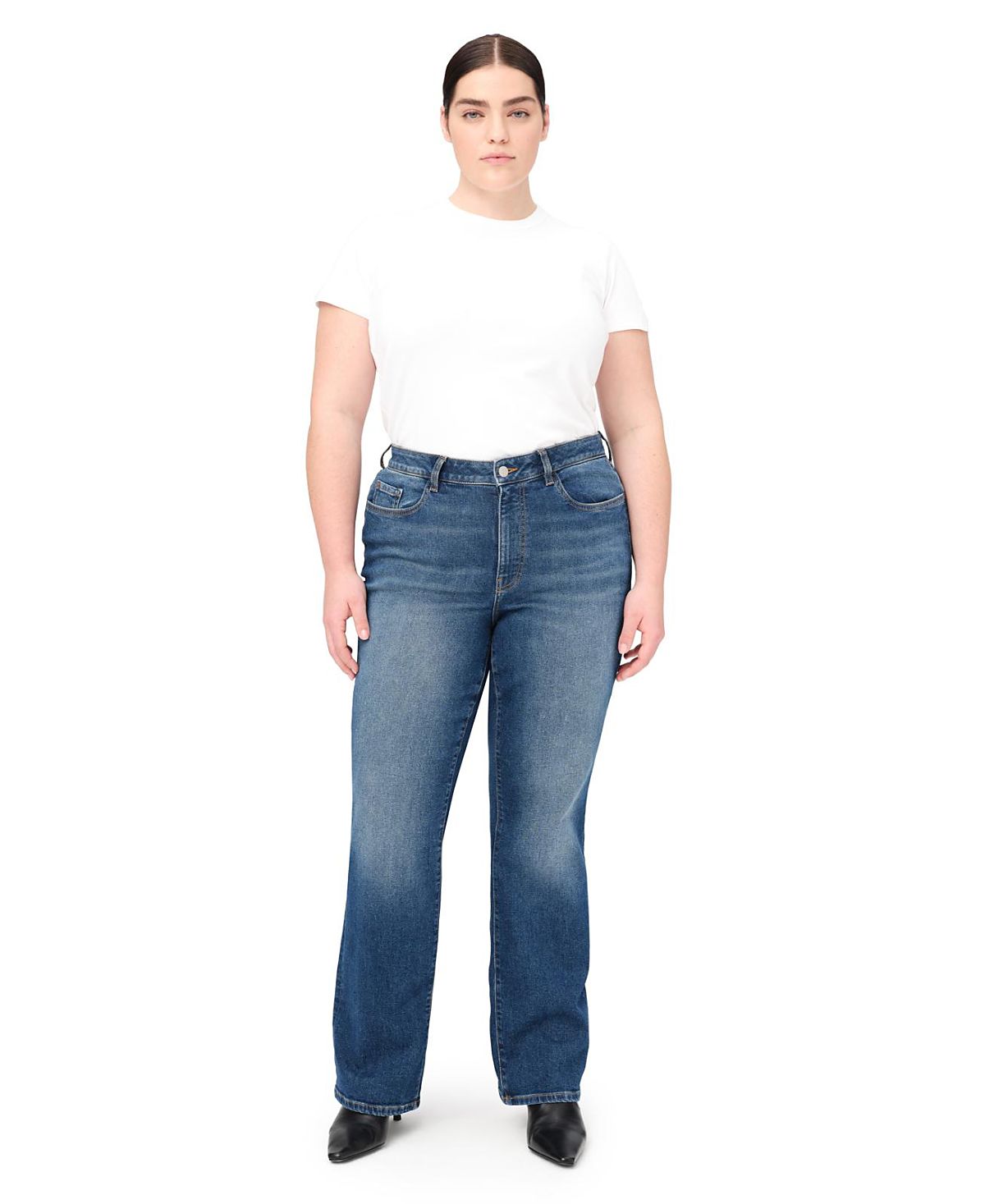 Warp + Weft Rfd Plus High Rise Straight Jeans
