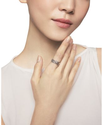 X Collection Ring with Diamonds