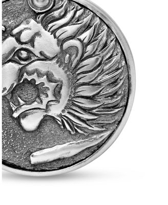 Men's Petrvs&reg; Lion Amulet in Sterling Silver, 35mm