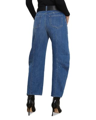 Cody Rodeo High Rise Cropped Barrel Jeans in Brentwood