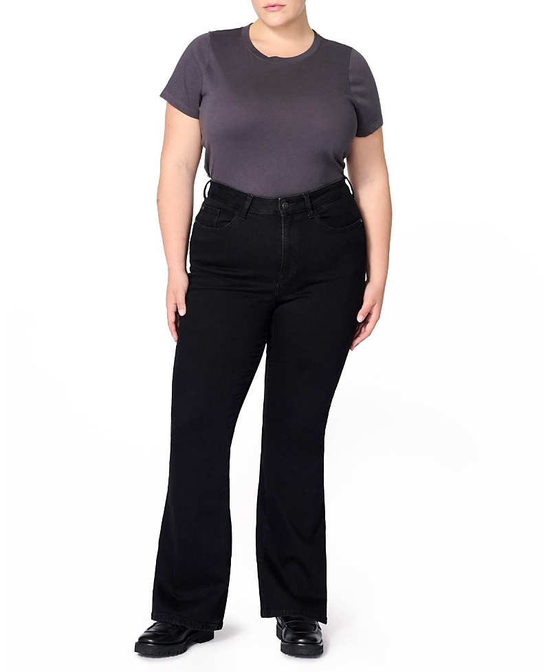 Warp & Weft Mia Plus High Rise Flare In Well