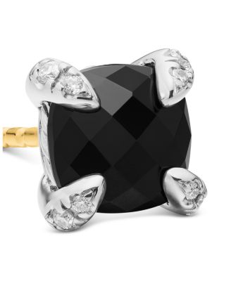 Ch&acirc;telaine&reg; Stud Earrings with Black Onyx and Diamonds